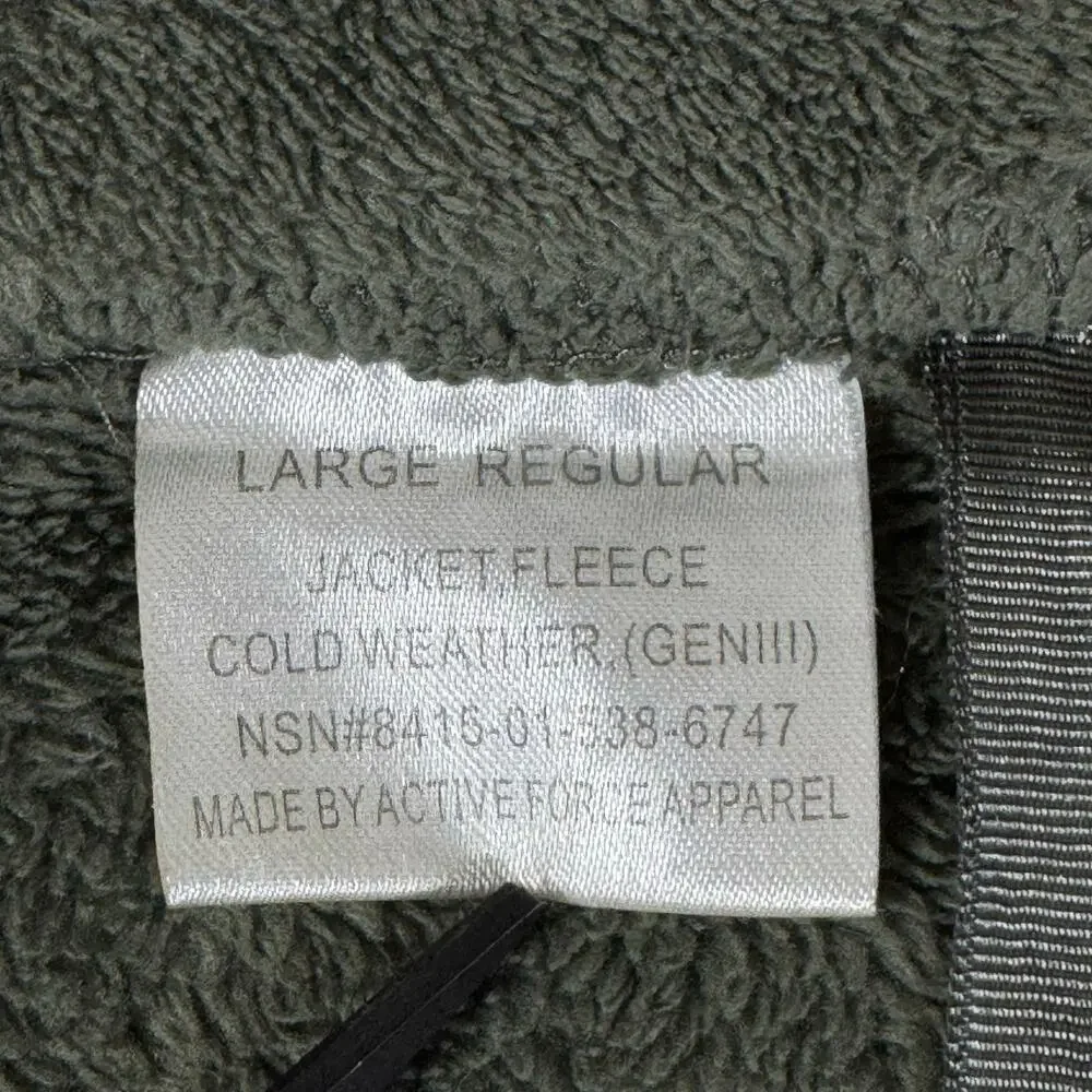 US Military Gen III Cold Weather Fleece Jacket Green Mens Size Large Regular